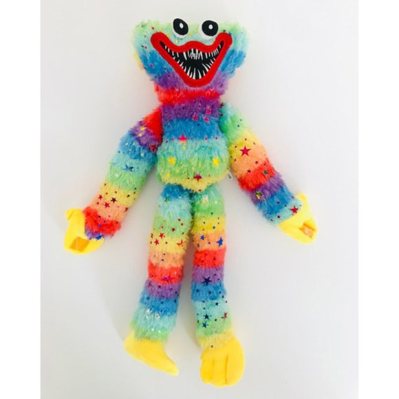 17” Glittering Huggy Wuggy Plush Stuffed Monster Laughing Toy-Rainbow - Picture 4 of 5